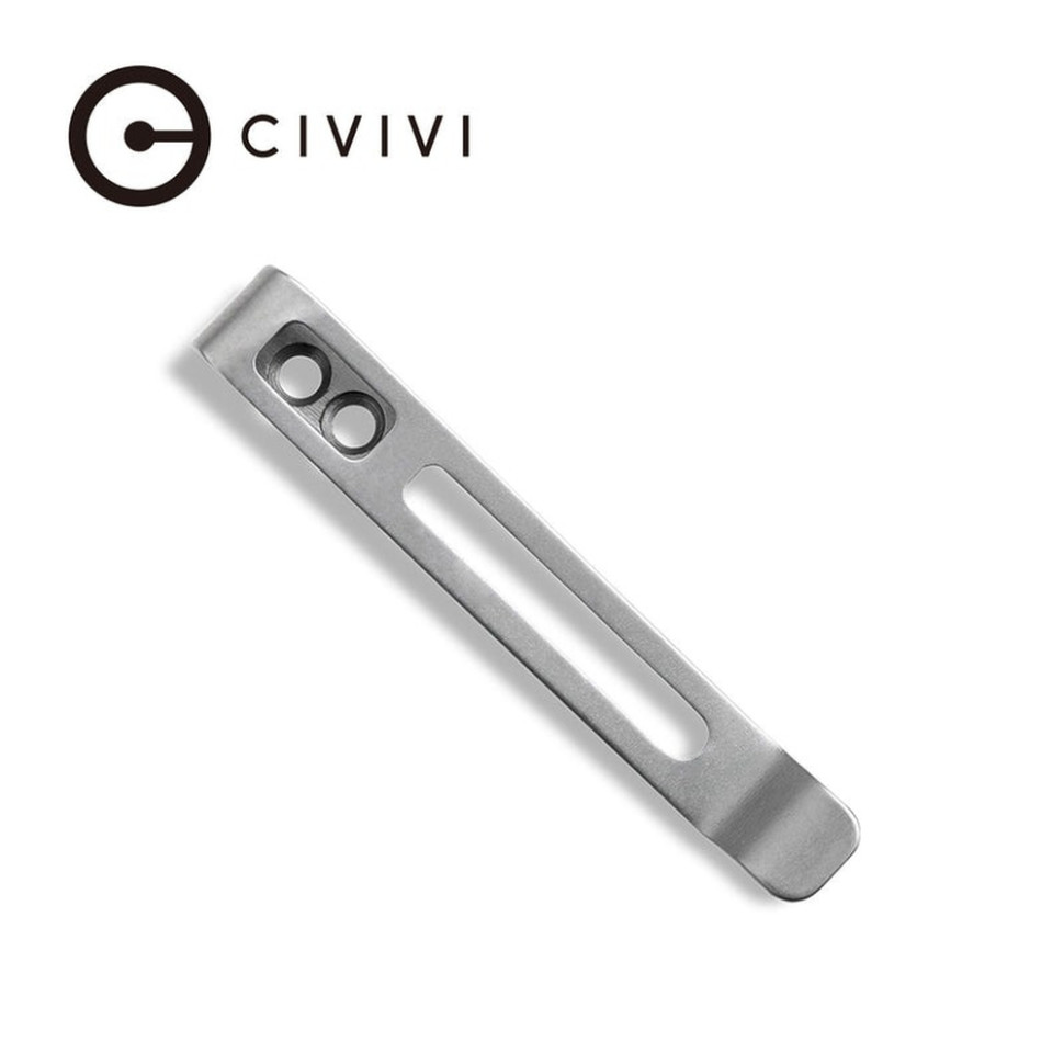 Кліпса кишенькова сталева Civivi без гвинтів CA-05B-V1