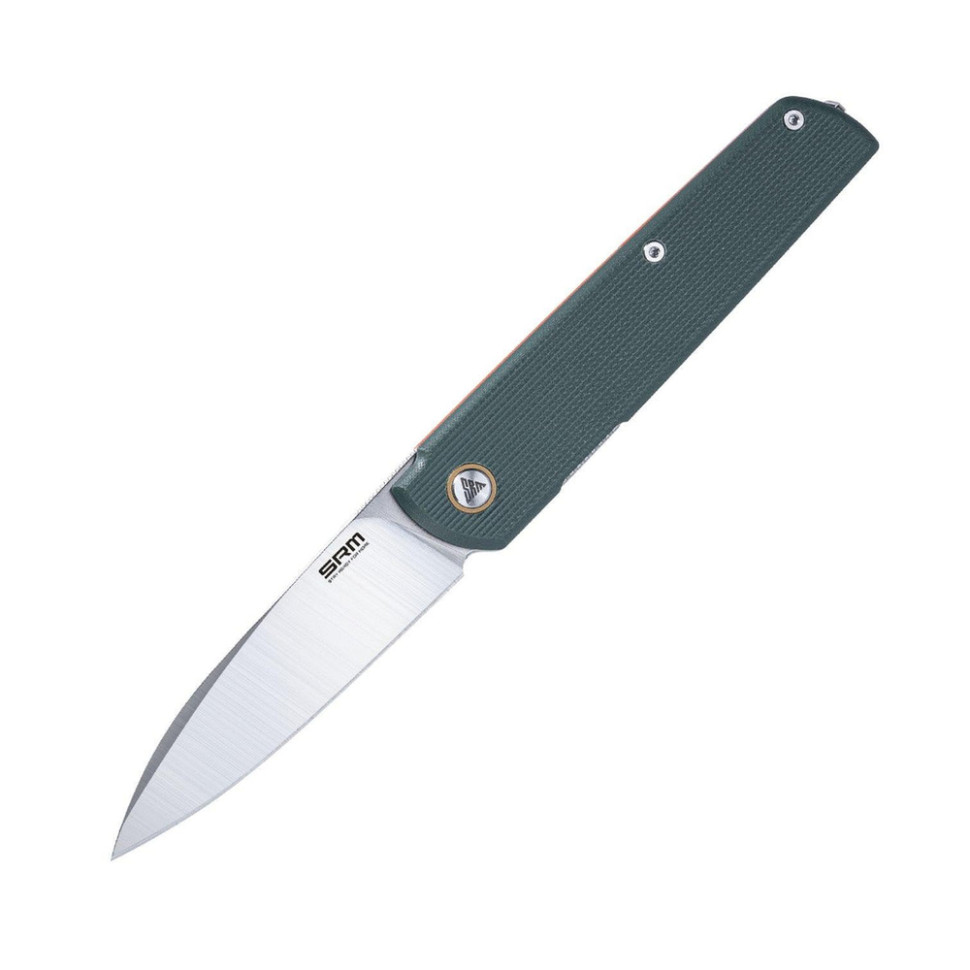 Ніж складаний туристичний SRM 408L-GX (8.2 см) 14C28N / G10 зелений