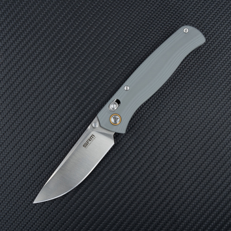 Ніж складаний туристичний SRM Medal 255L-GK2 (8.2 см) 10Cr / G10 сірий