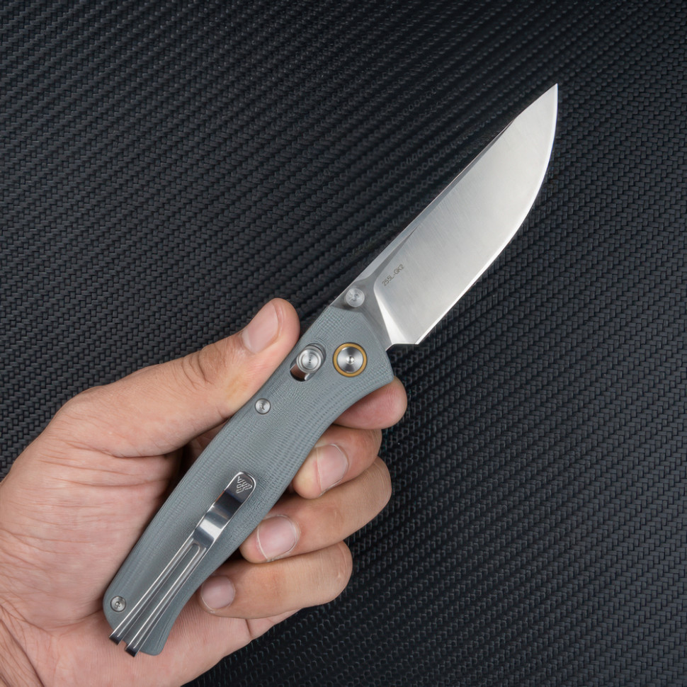 Ніж складаний туристичний SRM Medal 255L-GK2 (8.2 см) 10Cr / G10 сірий