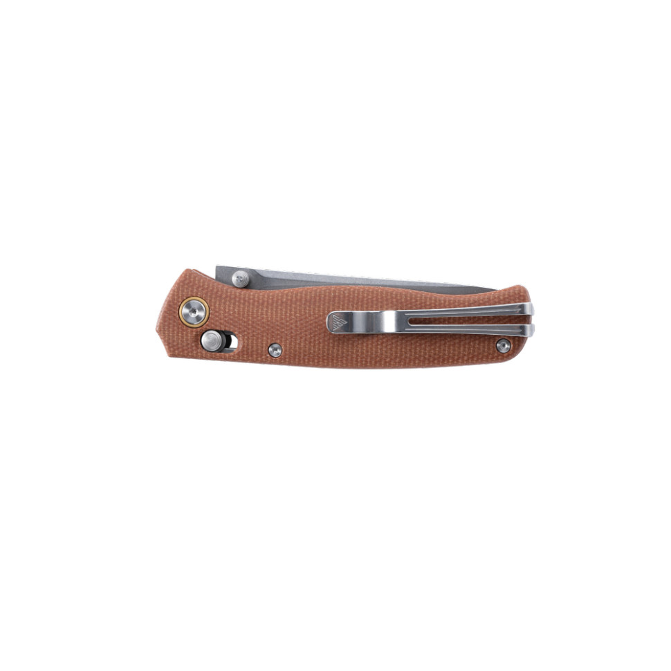 Ніж складаний туристичний SRM Medal 255L-MN (8.2 см) 10Cr / Micarta коричневий