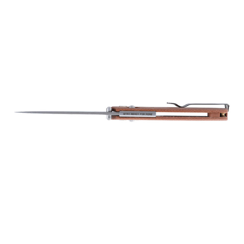 Ніж складаний туристичний SRM Medal 255L-MN (8.2 см) 10Cr / Micarta коричневий
