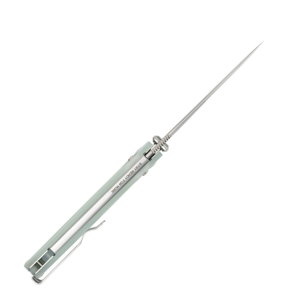 Ніж складаний туристичний SRM Terrier 258L-GC (9.3 см) D2 / G10 біло-зелений