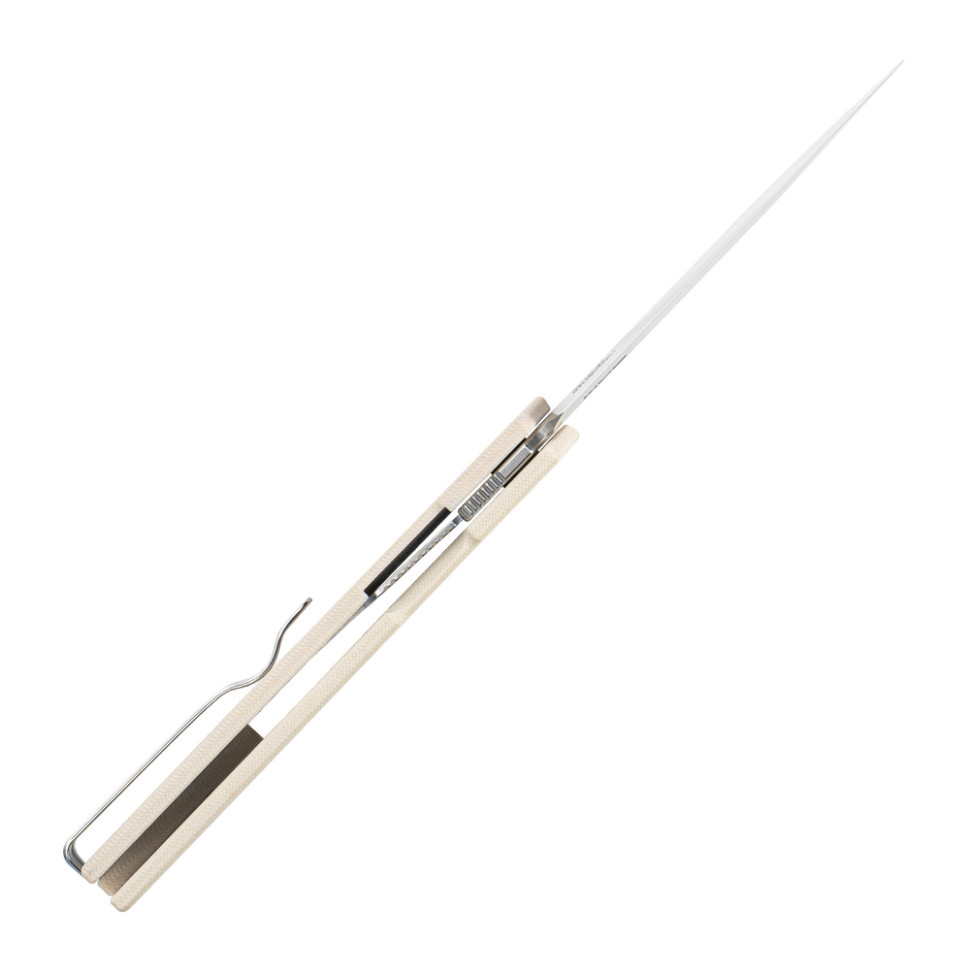 Ніж складаний туристичний SRM Gent 401LC-GT (8.3 см) 10Cr / G10 білий
