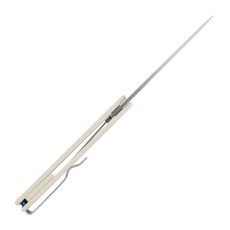 Ніж складаний туристичний SRM Gent 401LC-GT (8.3 см) 10Cr / G10 білий