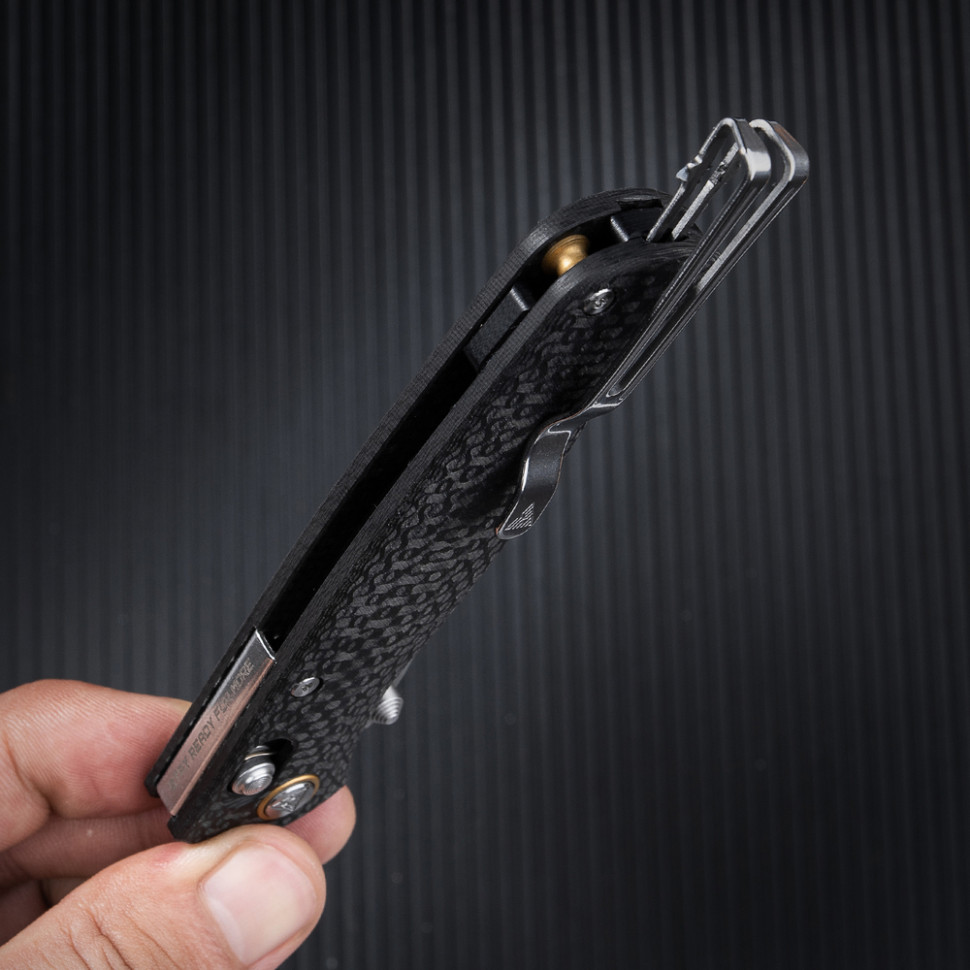 Ніж складаний туристичний SRM Medal 255L-CB2 (8.2 см) 140Cr / карбон чорний