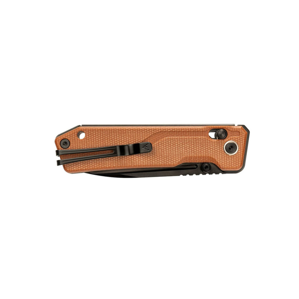 Ніж складаний туристичний SRM Rubik 7228B-MN2 (8.7 см) 140Cr / Micarta коричневий