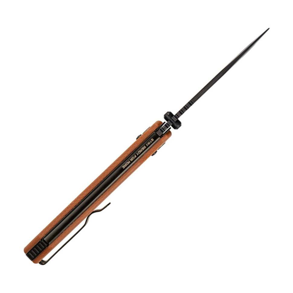 Ніж складаний туристичний SRM Rubik 7228B-MN2 (8.7 см) 140Cr / Micarta коричневий