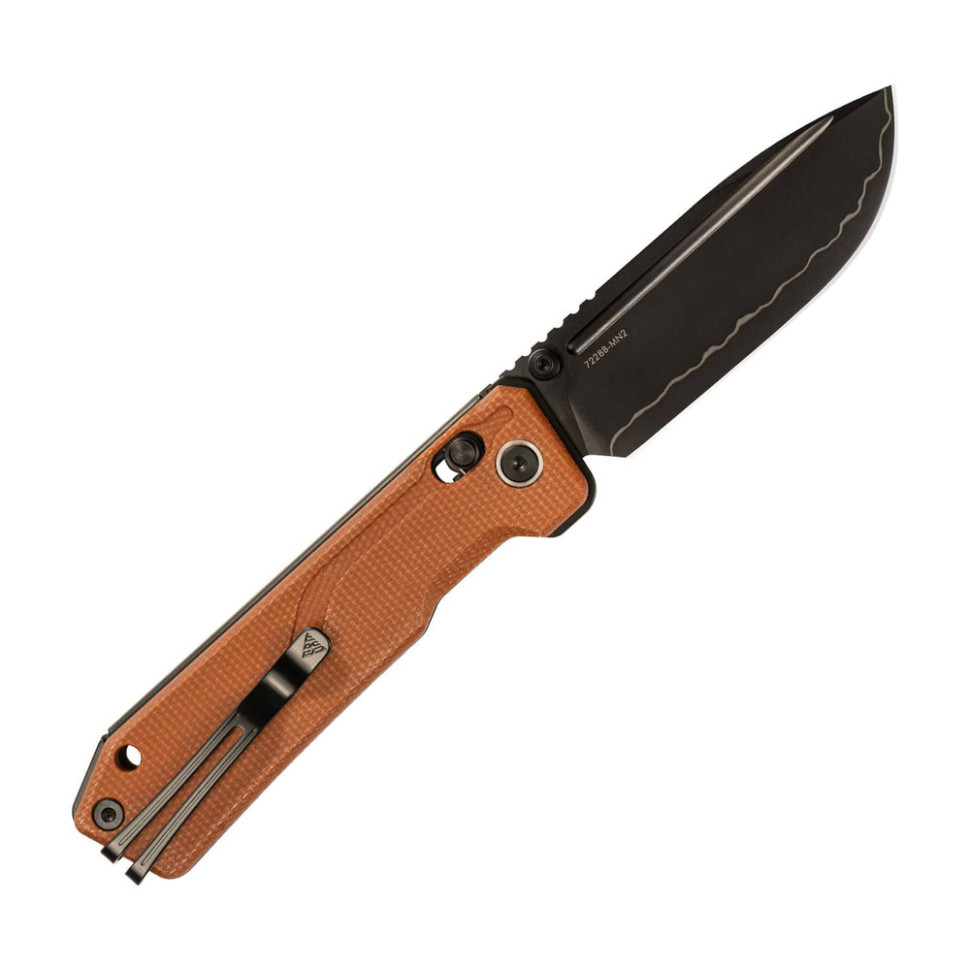 Ніж складаний туристичний SRM Rubik 7228B-MN2 (8.7 см) 140Cr / Micarta коричневий