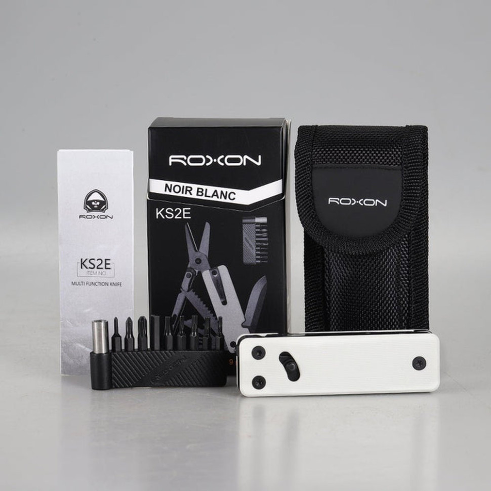 Міні мультитул Roxon KS2E Noir, чорне лезо, білий