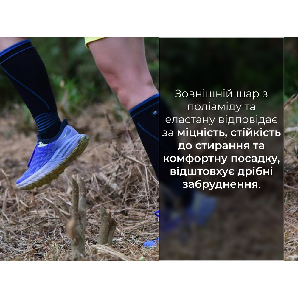 Водонепроникні шкарпетки Dexshell Longlite Socks 2.0, блакитні полоски, розмір M (39-42)