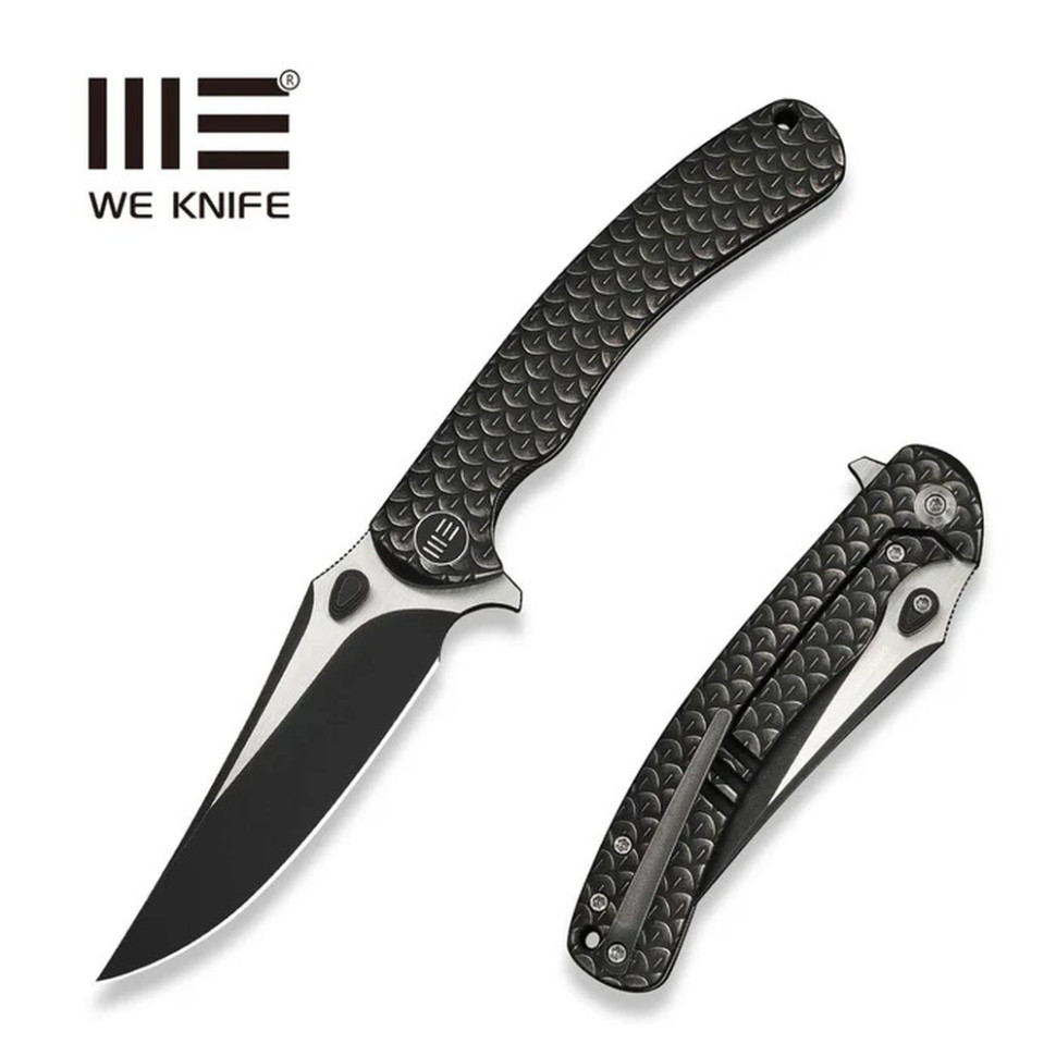 Ніж складаний туристичний Weknife Dracarys, (9.1 см) Böhler M390 / титан 6AL4V чорний