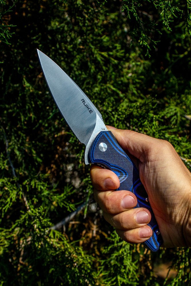 Ніж складаний туристичний Ruike Fang P105-K, (9.2 см) 14C28N / G10 сірий