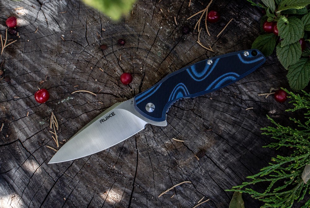 Ніж складаний туристичний Ruike Fang P105-K, (9.2 см) 14C28N / G10 сірий