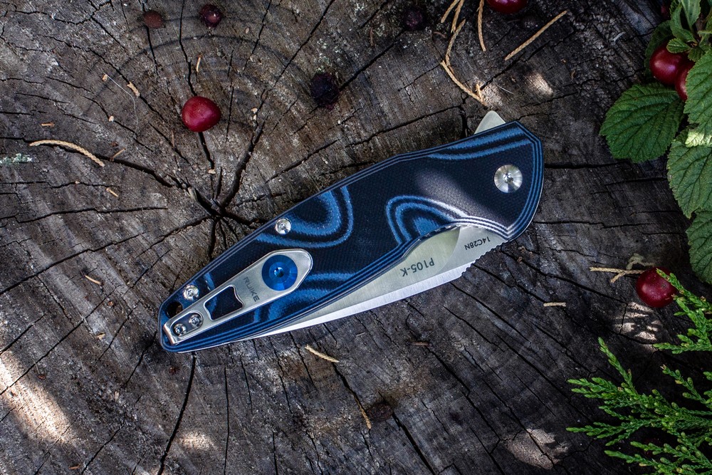 Ніж складаний туристичний Ruike Fang P105-K, (9.2 см) 14C28N / G10 сірий