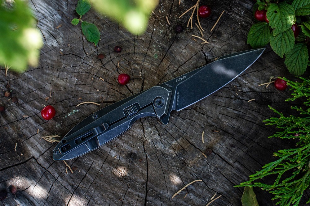 Ніж складаний туристичний Ruike P128-SB, (9.3 см) 14C28N / 3cr14n чорний