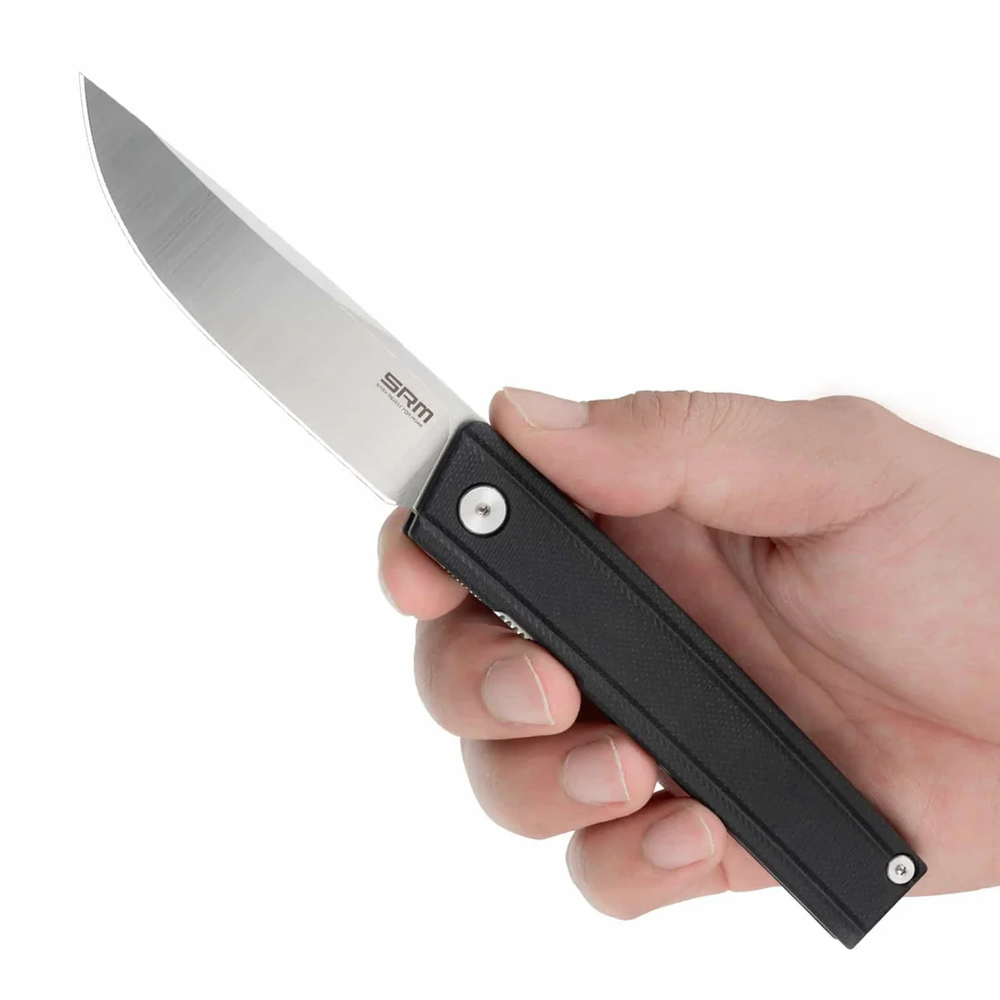 Ніж складаний туристичний SRM Gent 401LC-GB (8.3 см) 10Cr / G10 чорний