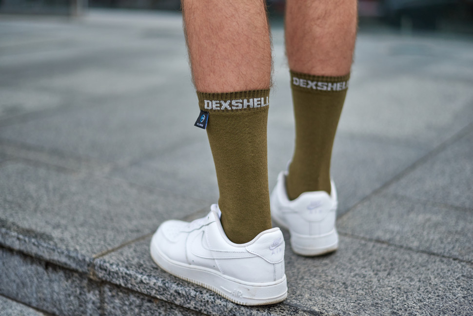 Шкарпетки водонепроникні Dexshell Ultra Thin Crew OG, р-р М, хакі