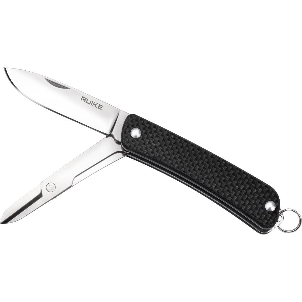 Багатофункціональний ніж Ruike Criterion S22, (5.3 см) 12C27 / G10 чорний, 3 інстр.