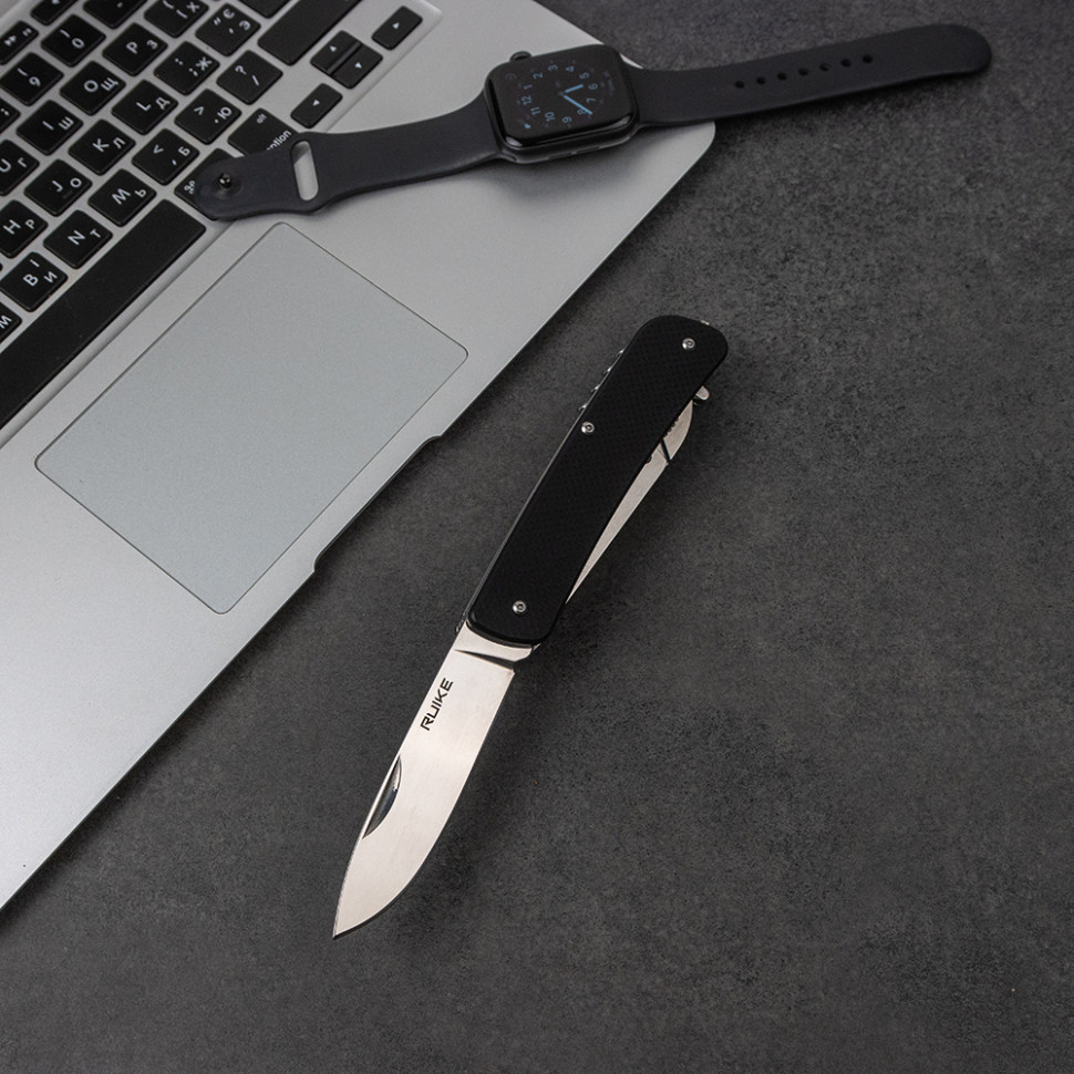 Багатофункціональний ніж Ruike Criterion L42, (8.5 см) 12C27 / G10 чорний, 19 інстр.