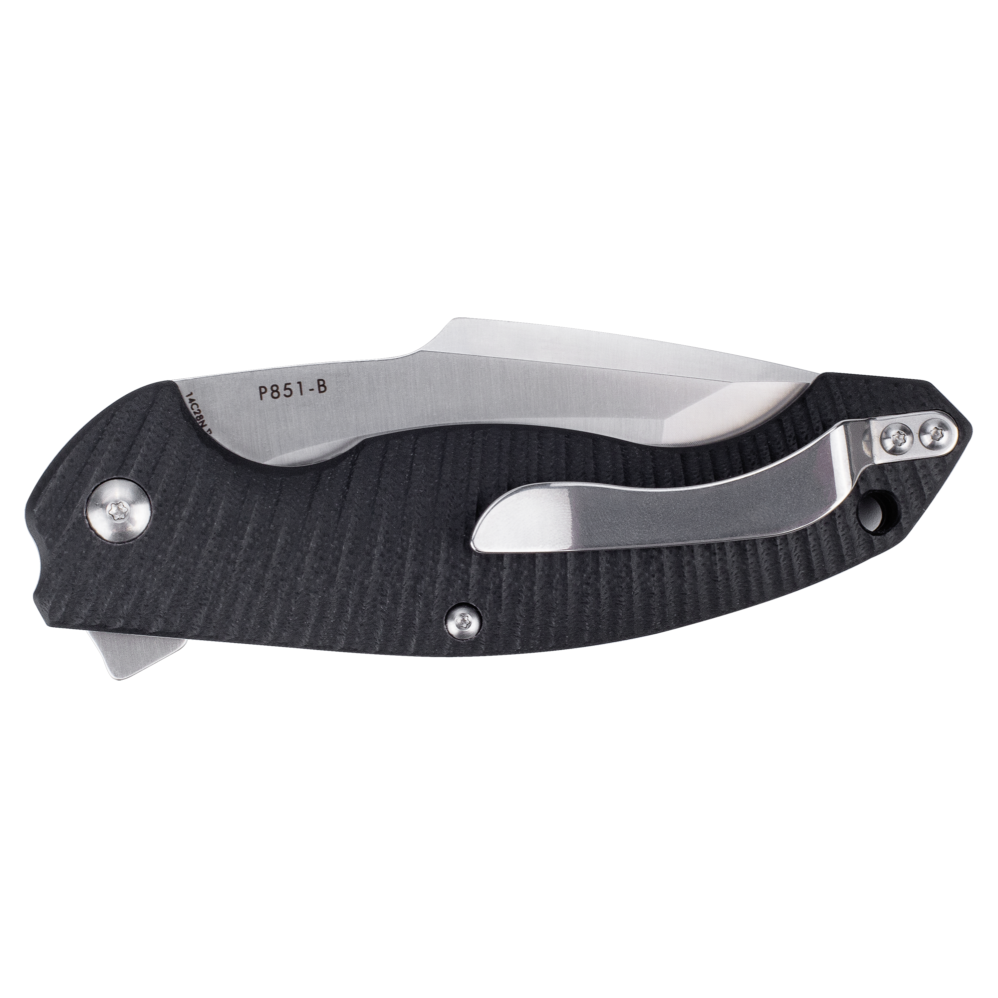 Ніж складаний туристичний Ruike P851-B, (8.9 см) 14C28N / G10 чорний
