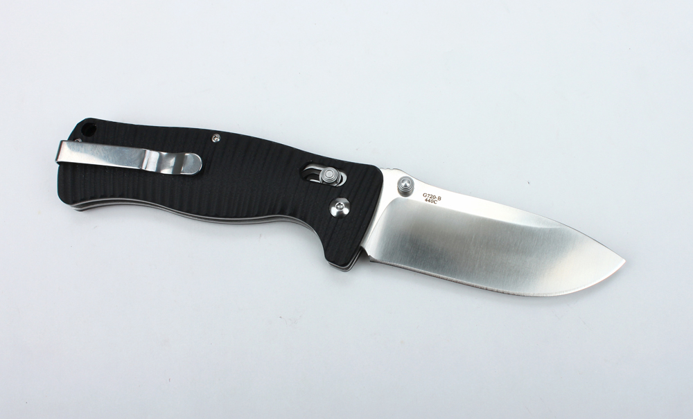 Ніж складаний туристичний Ganzo G720 (9 см) 440C / G10 чорний