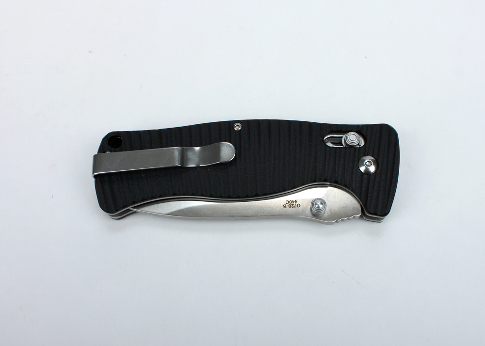 Ніж складаний туристичний Ganzo G720 (9 см) 440C / G10 чорний