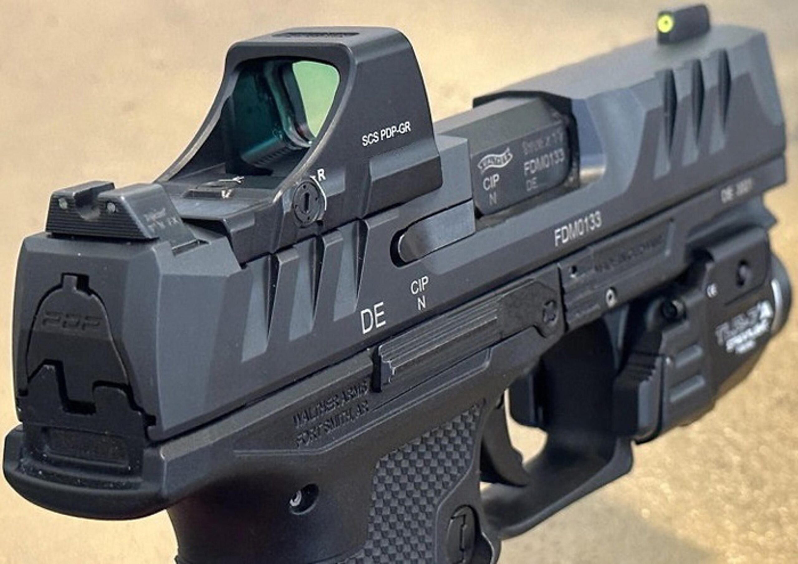Коліматорний приціл пістолетний Holosun SCS-PDP-GR MOA + 32 MOA для Walther PDP 2.0