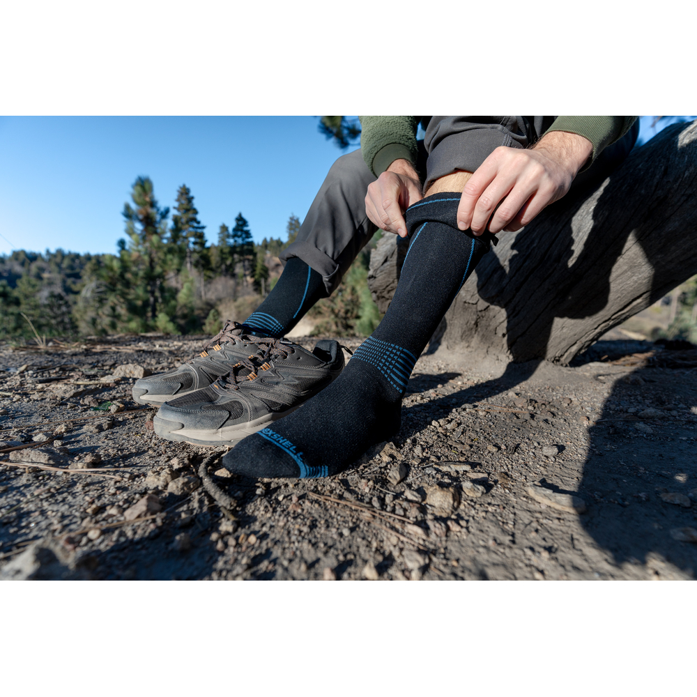 Водонепроникні шкарпетки Dexshell Longlite Socks 2.0, блакитні полоски, розмір S (36-38)