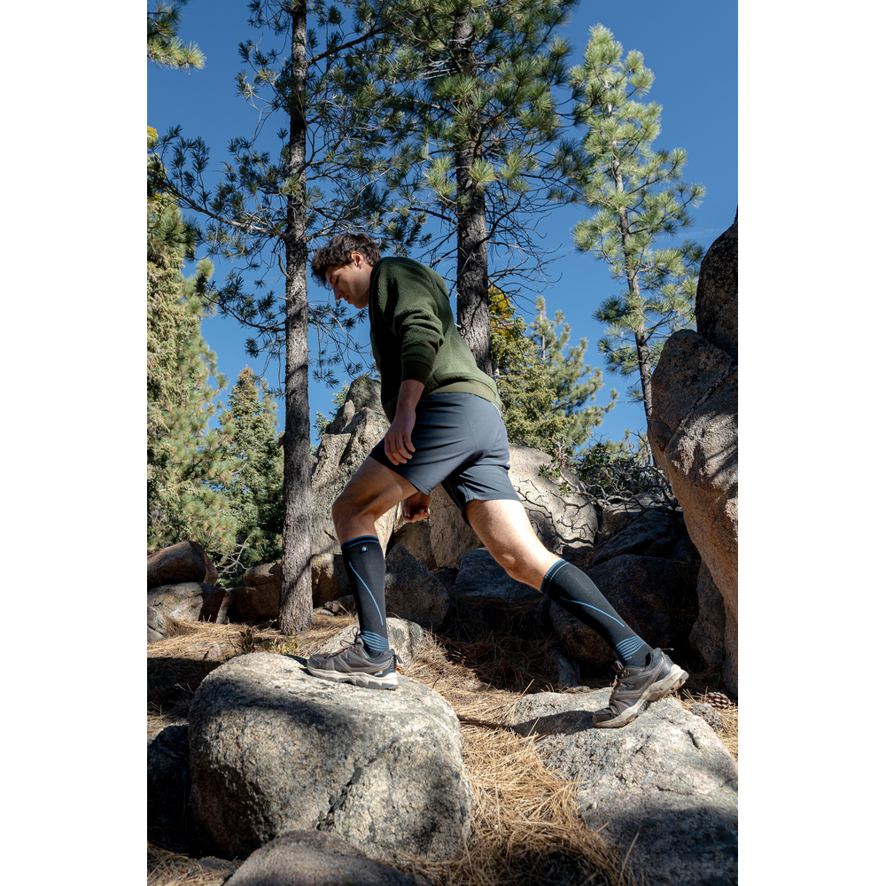 Водонепроникні шкарпетки Dexshell Longlite Socks 2.0, блакитні полоски, розмір M (39-42)