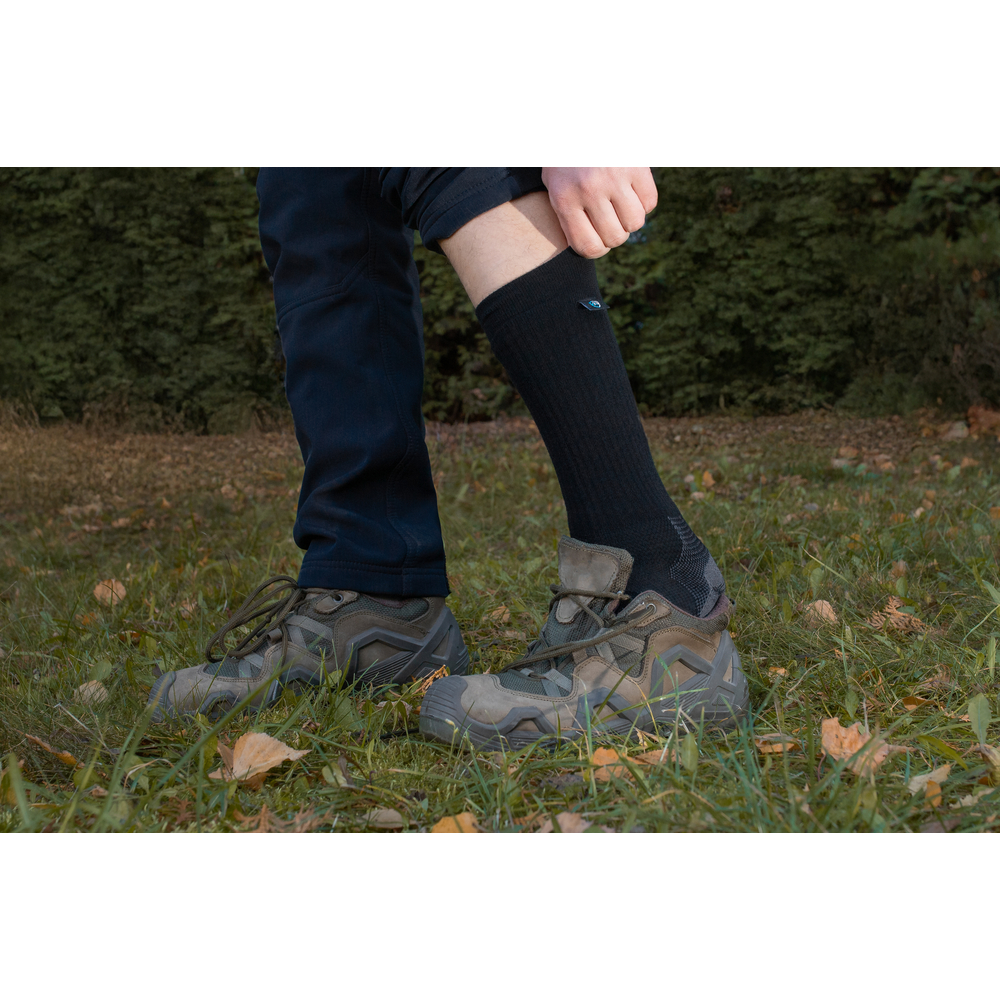 Шкарпетки Dexshell Terrain Walking 2.0 Socks, чорно-сірі, розмір M (39-42)