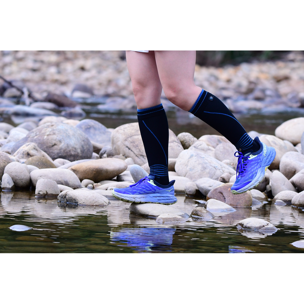 Водонепроникні шкарпетки Dexshell Longlite Socks 2.0, блакитні полоски, розмір M (39-42)