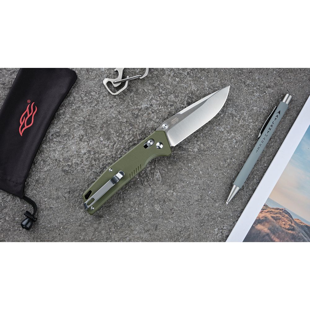 Ніж складаний туристичний Firebird FB7601 (8.7 см) 440С / G10 зелений