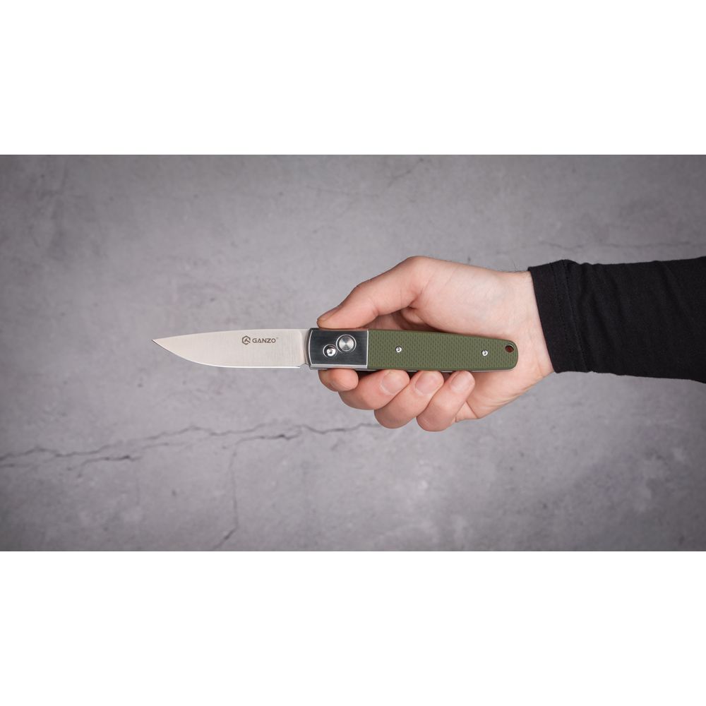 Ніж складаний туристичний Ganzo G7211 (8.5 см) 440C / G10 зелений