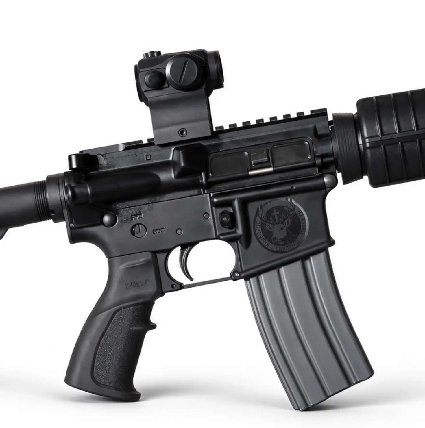 Прогумована пістолетна рукоятка DLG-106 для AR-15 Прорезиненная пистолетная рукоятка DLG-106 для AR-15