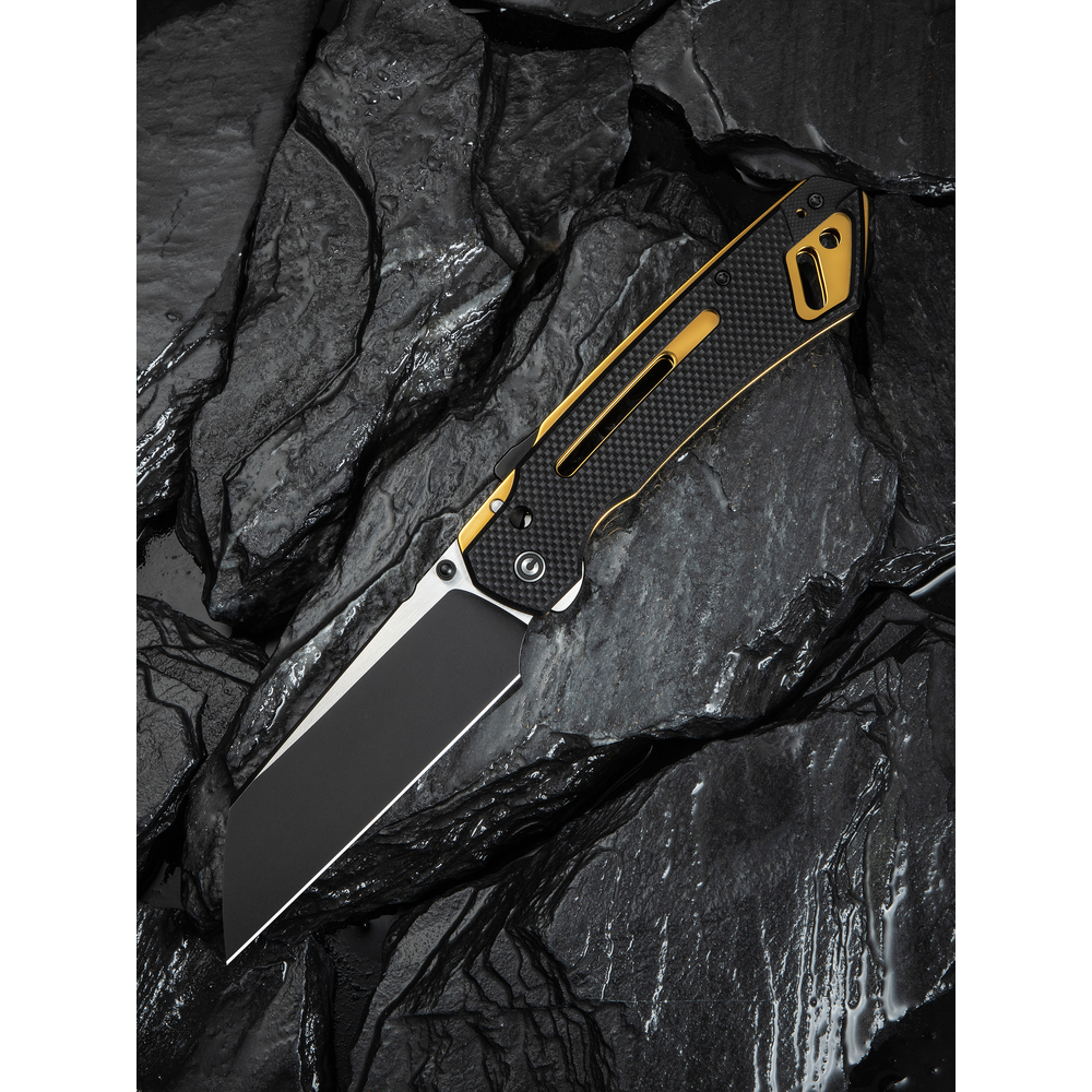 Ніж складаний тактичний Civivi Buster FG, (10.7 см) Nitro-V / G10 чорно-золотий